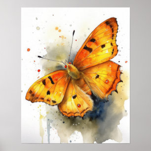 Poster Papillon d'art en soufre orange