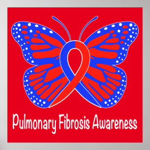 Poster Papillon de conscience de fibrose pulmonaire