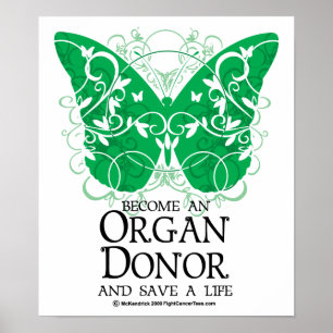 Poster Papillon de donateur d'organe
