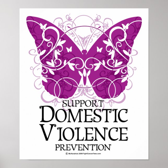 Poster Papillon de la violence domestique (Devant)