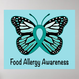 Poster Papillon de sensibilisation aux allergies alimenta