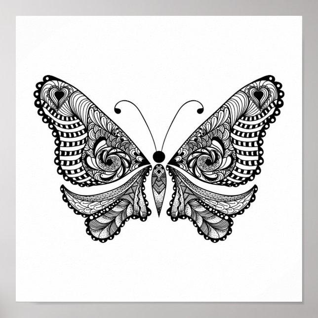 Poster Papillon de style 2 (Devant)