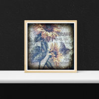 Papillon de tournesol rustique Grunge éphémère