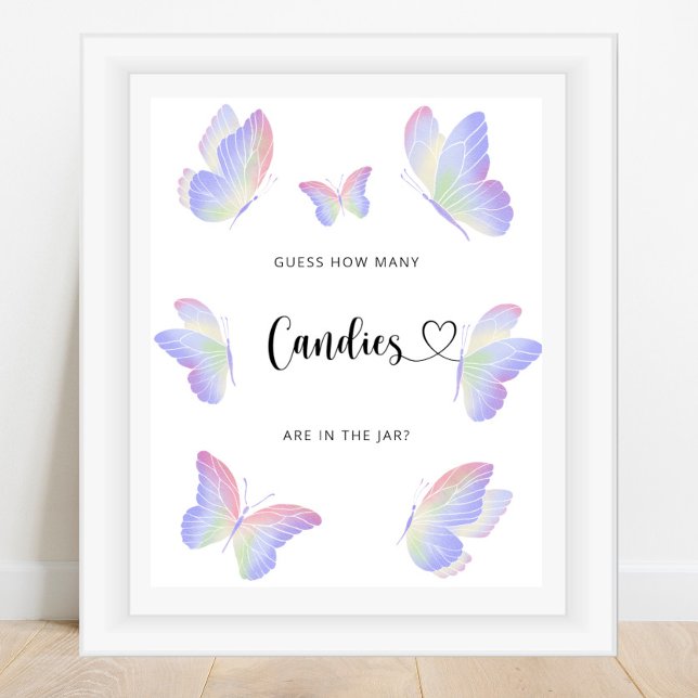 Poster Papillon devine combien de bonbons (Créateur téléchargé)