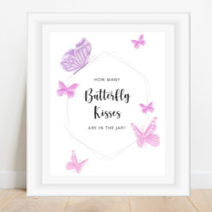 Poster Papillon devinez combien de papillons embrasse