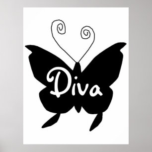 Poster Papillon Diva
