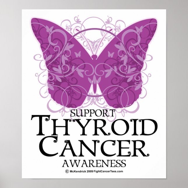 Poster Papillon du cancer de la thyroïde (Devant)