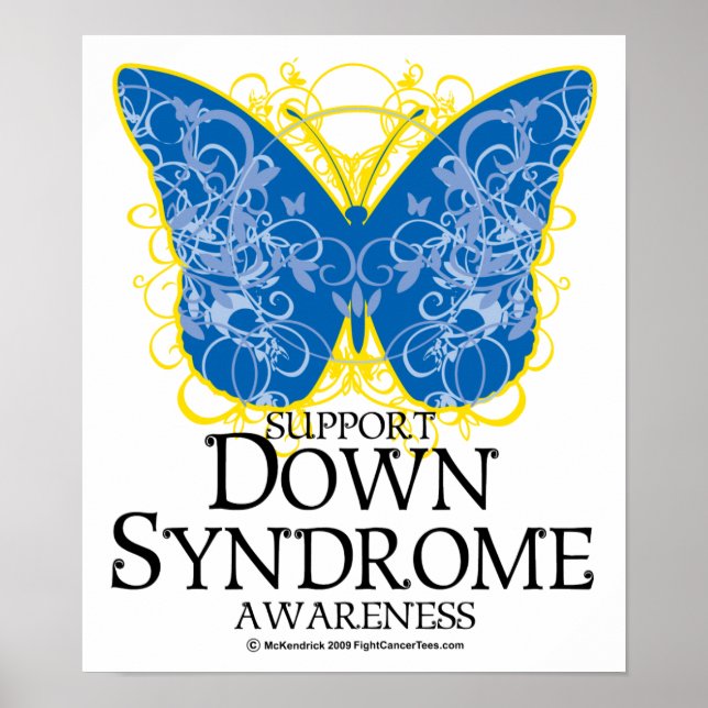 Poster Papillon du syndrome de Down (Devant)