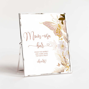 Poster Papillon en feuille d'or Boho papillon Maman-osa b