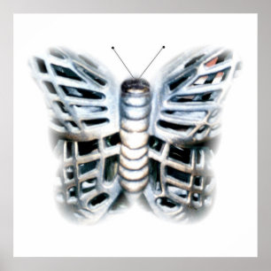 Poster Papillon en laiton