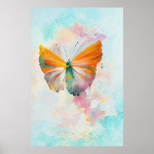 Poster Papillon Faune Animal Nature Aquarelle Art