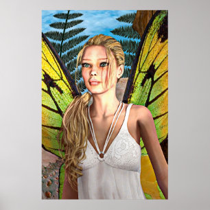 Poster Papillon Fée