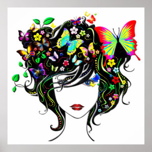 Poster Papillon Girl 1A