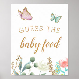 Poster Papillon Jardin Guess Le Bébé signe alimentaire