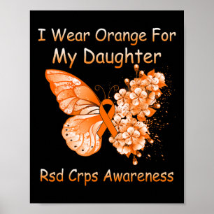 Poster Papillon Je Porte Orange Pour Ma Fille Rsd Crps A