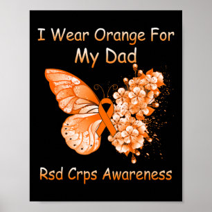 Poster Papillon Je Porte Orange Pour Mon Papa Rsd Crps La