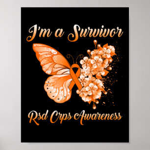 Poster Papillon Je suis un survivant Rsd Crps Sensibilisa