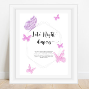 Poster Papillon \ Jeu de couches de nuit