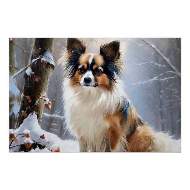 Poster Papillon Laisser neiger Noël (Devant)