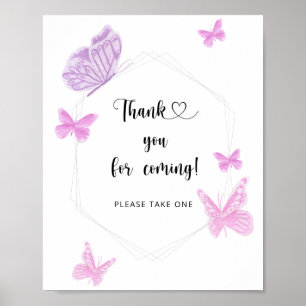 Poster Papillon \ Merci d'être venu