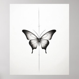 Poster Papillon minimaliste
