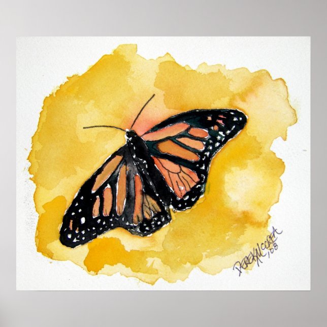Poster papillon_monarque_orange (Devant)