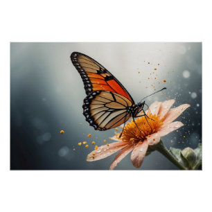 Poster *~* Papillon muet Fleur créative artistique AP52