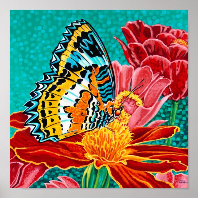 Poster Papillon pointu I (Devant)