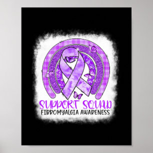 Poster Papillon Rainbow Support Squad Fibromyalgia Aware
