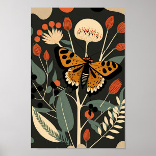 Poster Papillon scandinave danois Scandi Art Imprimer