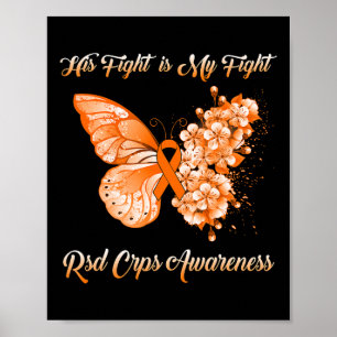 Poster Papillon Son combat est mon combat Rsd Crps sensib