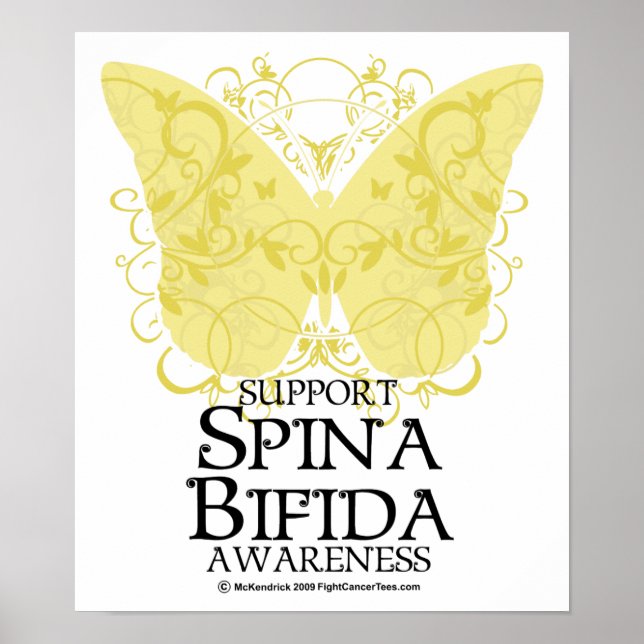 Poster Papillon Spina Bifida (Devant)