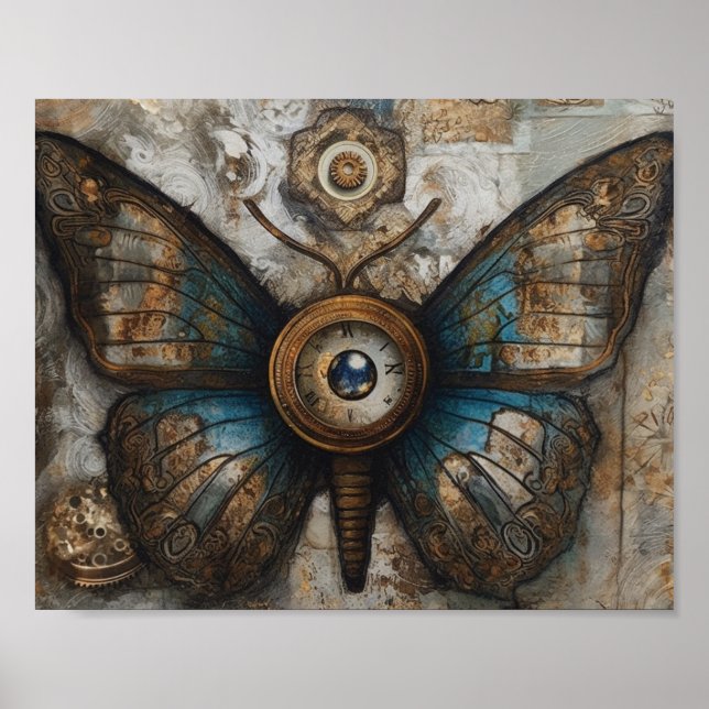 Poster Papillon vapeur (Devant)