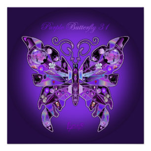 Poster Papillon Violet 31