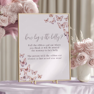Poster Papillon violet et rose Quelle est la taille du je