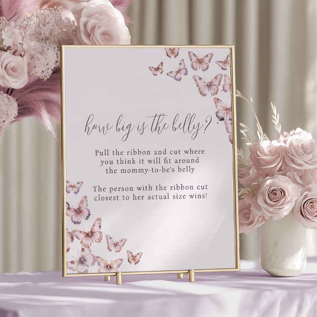 Poster Papillon violet et rose Quelle est la taille du je (Créateur téléchargé)