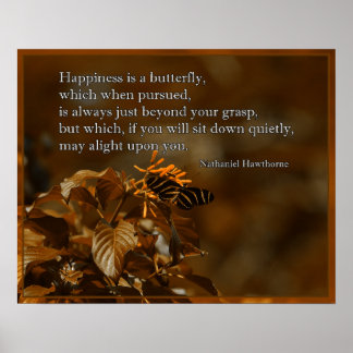 Poster Papillon zébrée à longe sur fleur