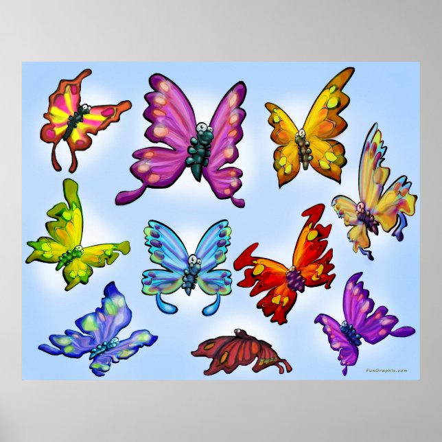 Poster Papillons (Devant)
