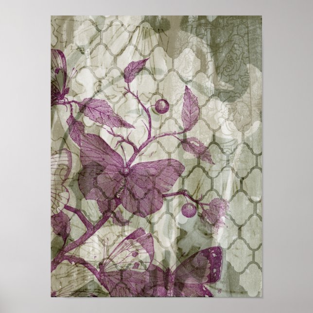 Poster Papillons arabes III (Devant)