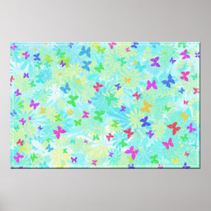 Poster Papillons colorés et marguerites de Shirley Taylor