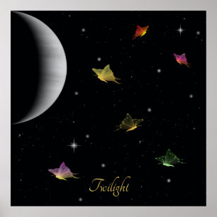 Poster Papillons crépusculaires
