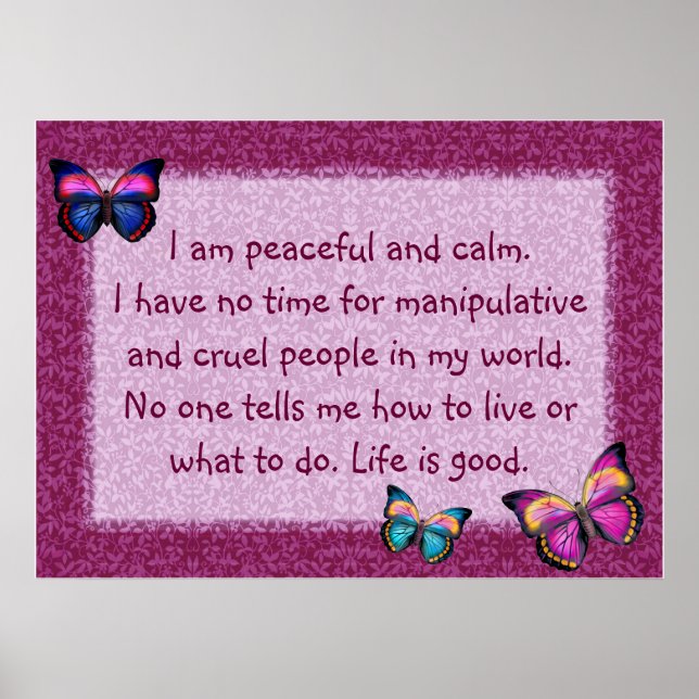 Poster Papillons d'Affirmation Pacifique Imprimer (Devant)