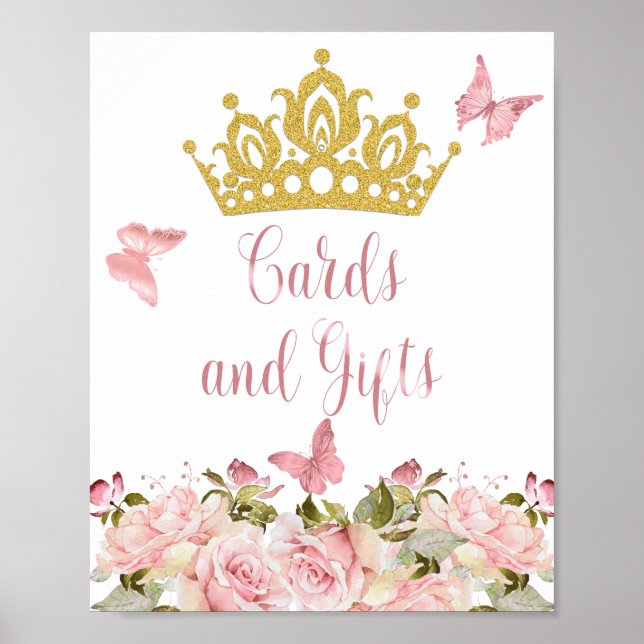 Poster Papillons de la Couronne Cartes et Cadeaux Floraux (Devant)