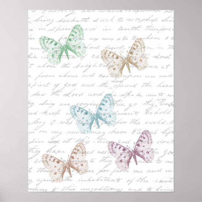 Poster Papillons doux (Devant)
