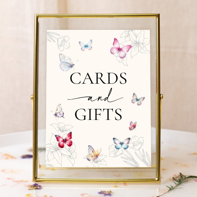 Poster Papillons magiques Cartes de Fête des mariées et c (Créateur téléchargé)