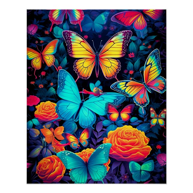 Poster Papillons noirs (Devant)