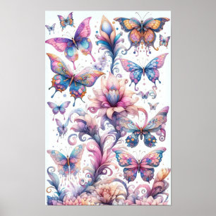 Poster Papillons Whimsical Wall Art