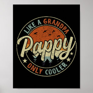 Poster Papy comme un grand-père mais en plus cool Vintage