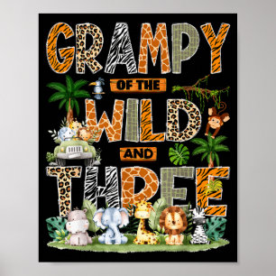 Poster Papy de la faune sauvage & Trois Zoo 3e annive