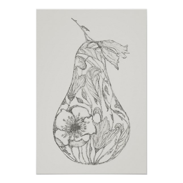 Poster Papyrus Rose par Raye Semone (Devant)